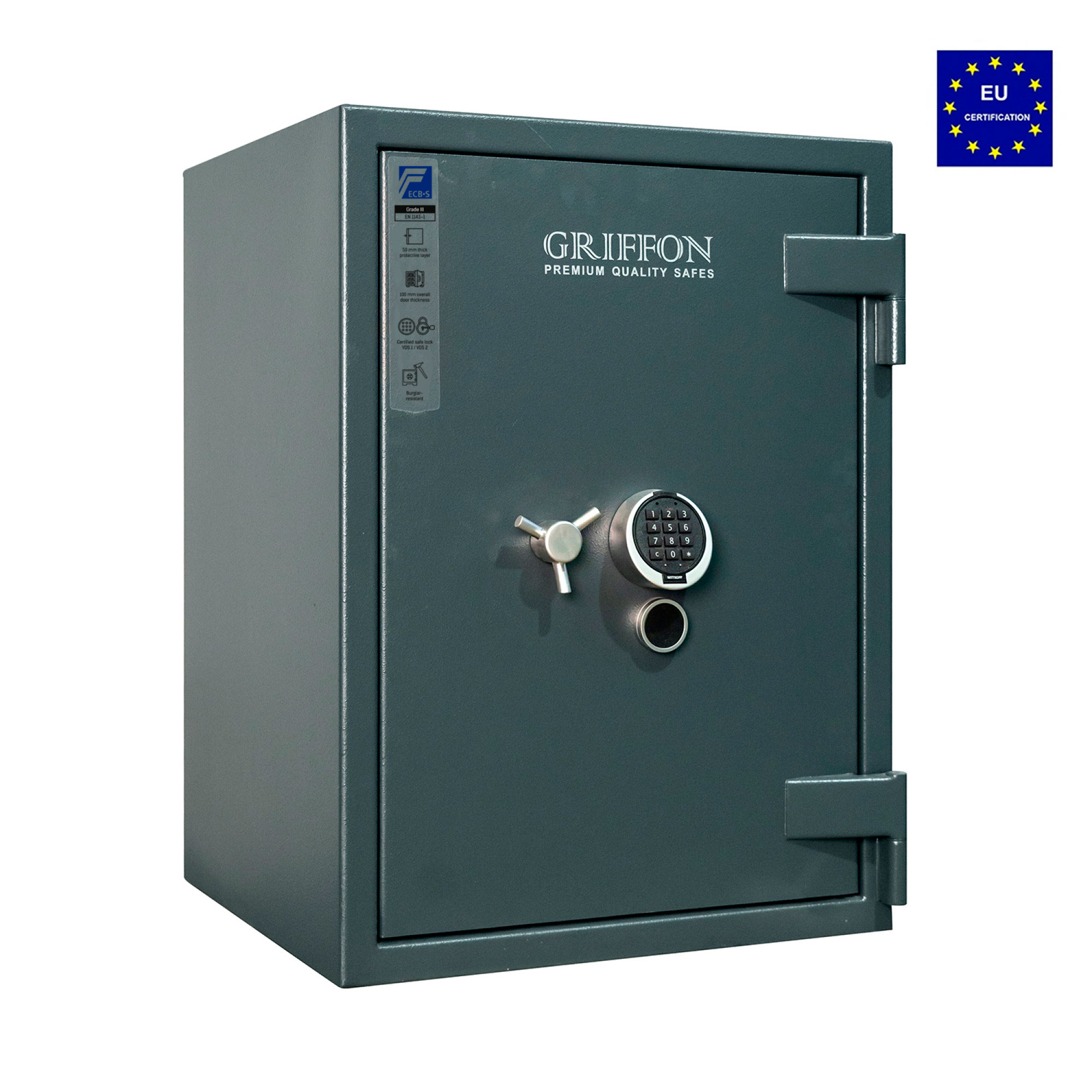 Сейф зламостійкий GRIFFON CLE III.80.K.E DARK GREY